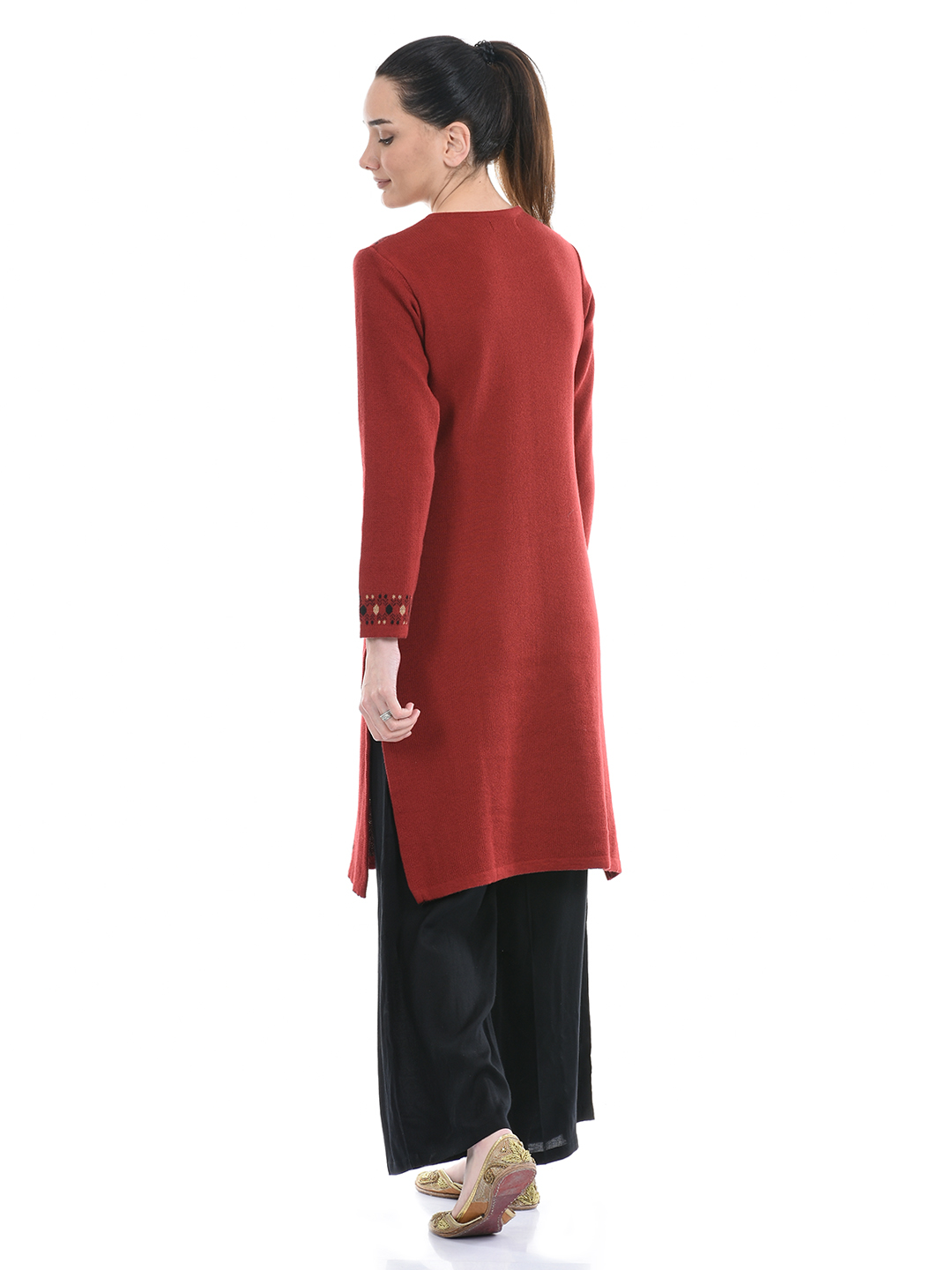 American Eye Women Casual Wear Maroon Kurta